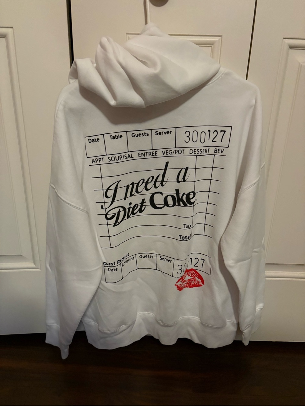 I Need a Diet Coke Graphic Hoodie - White